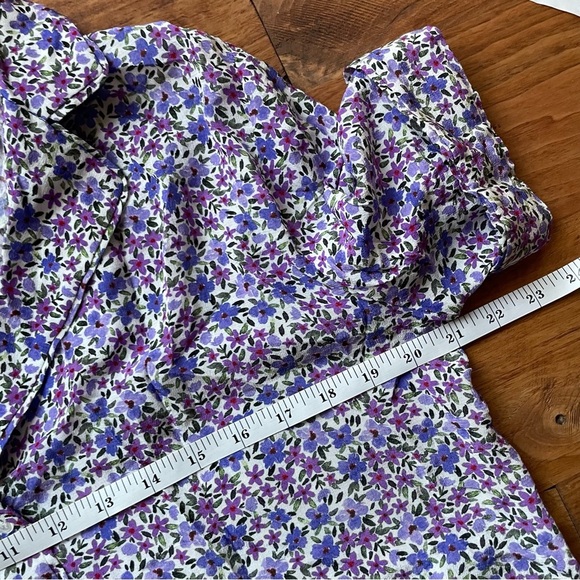 Favorite Daughter The Savannah Short Sleeve Floral Button Down Shirt in Purple - Picture 8 of 12